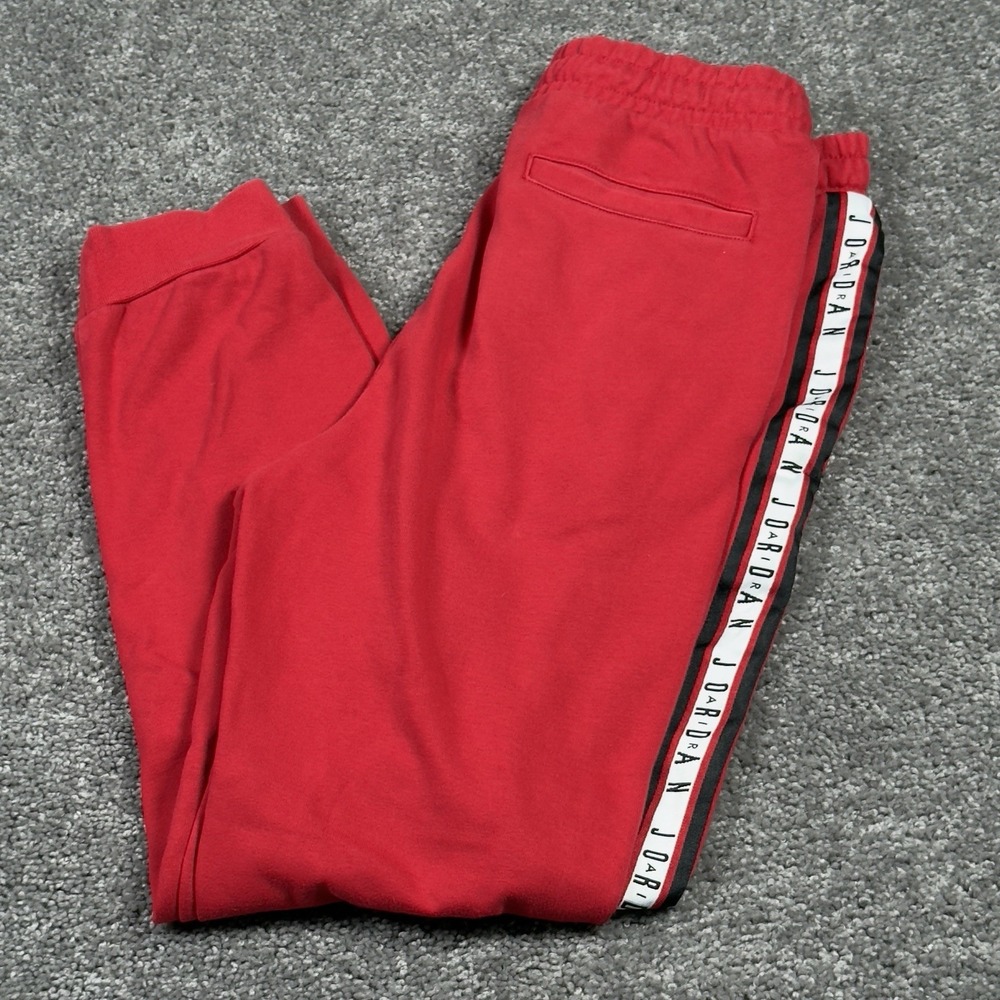 Nike Air Jordan Pants Mens Small Joggers Jumpman Classics Warm-Up Red/Black